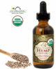 Picture of US Organic Hemp Seed Oil, Certified Organic, Pure & Natural, Cold Pressed Virgin, Unrefined, Amber Glass Bottle with Glass Eye Dropper for Easy Application (2 oz (56 ml))