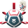 Picture of QDAN Dog Toys Soccer Ball with Straps, Outdoor Interactive Dog Toys for Tug of War, Puppy Birthday Gifts, Dog Tug Toy, Dog Water Toy, Durable Dog Balls for Small Dogs - Blue&Red（5 Inch）