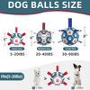 Picture of QDAN Dog Toys Soccer Ball with Straps, Outdoor Interactive Dog Toys for Tug of War, Puppy Birthday Gifts, Dog Tug Toy, Dog Water Toy, Durable Dog Balls for Small Dogs - Blue&Red（5 Inch）