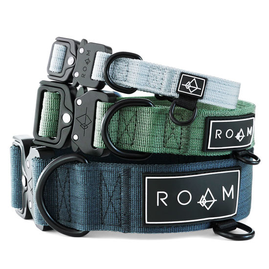 Picture of MADE to ROAM Premium Dog Collar - Adjustable Heavy Duty Nylon Collar with Quick-Release Metal Buckle (Montana Moonrise, Size 0)