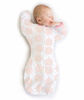 Picture of SwaddleDesigns Transitional Swaddle Sack with Arms Up Half-Length Sleeves and Mitten Cuffs, Small, 0-3 months, 6-14 lbs, Heavenly Floral, Pink (Arms Up Swaddle, Transition Swaddle Sleep Sack)