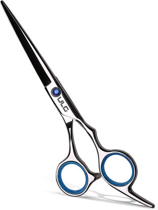 Picture of Hair Cutting Scissors, ULG Professional Hair Scissors 6.5 inch Right-Hand Razor Edge Barber Scissors Salon Hair Cutting Shears Made of Japanese Stainless Steel, Hand Sharpened Blue