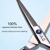 Picture of Hair Cutting Scissors, ULG Professional Hair Scissors 6.5 inch Right-Hand Razor Edge Barber Scissors Salon Hair Cutting Shears Made of Japanese Stainless Steel, Hand Sharpened Blue