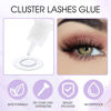 Picture of Lash Cluster Glue and Lash Remover Kit DIY Lash Extension Strong Clear Lash Glue and Remover Kit Mild and Safe Cream Eyelash Remover No Residual Fast Remover Kit (Lash Glue/Remover Kit)