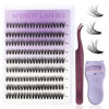 Picture of Self Adhesive Eyelashes Press On Lash Clusters 30/40/50D Eyelash Clusters Kit 3D Curl 12-16mm Lash Extension Kit Pre-Glued DIY Eyelash Extensions No Glue No Remover Lash Self Application