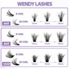 Picture of Self Adhesive Eyelashes Press On Lash Clusters 60/80/100D Eyelash Clusters Kit 3D Curl Lash Extension Kit 12-16mm Pre-Glued Cluster Lashes DIY Eyelash Extensions No Remover Lashes Self Application