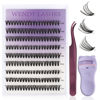 Picture of Self Adhesive Eyelashes Press On Lash Clusters 30/40/50D Eyelash Clusters Kit 12-16mm D Lash Extension Kit Pre-Glued Cluster Lashes DIY Eyelash Extensions No Glue No Remover Lashes Self Application