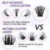 Picture of Self Adhesive Eyelashes Press On Lash Clusters 30/40/50D Eyelash Clusters Kit 12-16mm D Lash Extension Kit Pre-Glued Cluster Lashes DIY Eyelash Extensions No Glue No Remover Lashes Self Application