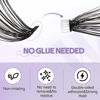 Picture of Self Adhesive Eyelashes Press On Lash Clusters 30/40/50D Eyelash Clusters Kit 12-16mm D Lash Extension Kit Pre-Glued Cluster Lashes DIY Eyelash Extensions No Glue No Remover Lashes Self Application