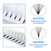 Picture of Premade Fans Eyelash Extensions 4D/5D/7D/12D/14D Volume Lash Extensions 0.07mm Thickness Short Stem Heat Bonded Premade Fans Russian Volume Pre-fanned Lash Extensions(7D-0.07-C, 14-20mm Mixed Tray)