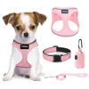 Picture of YIMEIS Dog Harness and Leash Set, No Pull Soft Mesh Pet Harness, Reflective Adjustable Puppy Vest for Small Medium Large Dogs, Cats (Pink-Update, Medium (Pack of 1)