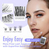 Picture of BEYELIAN Lash Extension Kit - 168 Pcs C Curl 10-16mm Clusters with Bond, Seal, Remover and Applicator DIY Lash Extensions Easy to Apply at Home Application (Style3, Black)