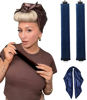 Picture of Heatless Hair Curlers Curling Set Overnight Non Heat Hair Curlers Blow Out Foam Jumbo Hair Rollers Set to Sleep for Blowout Long Hair, Silk Head Hair Wrap for Sleeping Heatless Curls Headband Navy