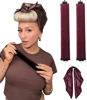 Picture of Velvet Overnight Curls Set - Foam Rollers to Sleep in for Long Hair, No Heat Blowout Rods, Soft Jumbo Headband Curlers - Wine