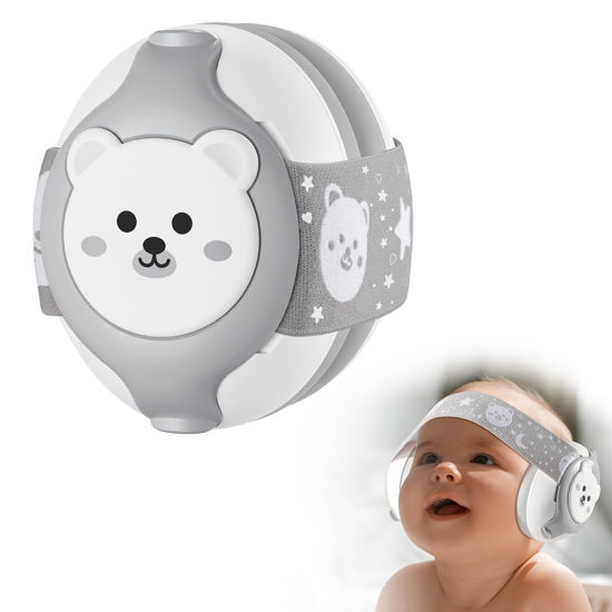 Picture of YomauiYee Baby Headphones-Infant Ear Protection for Babies 0-36 Months,Baby Earmuffs with Little Bear Design Noise Cancelling Headphones for Improves Sleep,Baby Travel Essentials for Outdoor