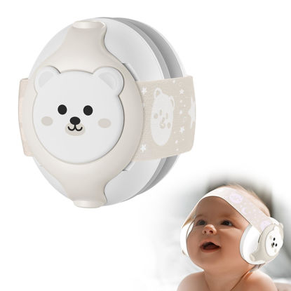 Picture of YomauiYee Baby Headphones-Infant Ear Protection for Babies 0-36 Months, 25dB NRR Baby Noise Cancelling Headphones with Little Bear Design,Baby Airplane Essentials for Travel/Improves Sleep/Outdoor