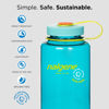 Picture of Nalgene Sustain Tritan BPA-Free Water Bottle Made with Material Derived from 50% Plastic Waste, 32 OZ, Wide Mouth, Seafoam