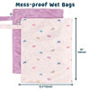 Picture of Tiny Twinkle Mess-proof Wet Bags 2 Pack Waterproof and Washable Bag for Travel storage, Stroller, Daycare, Baby Diapers, Yoga, Beach, Pool, Wet Toddler Swimsuits (Unicorn)