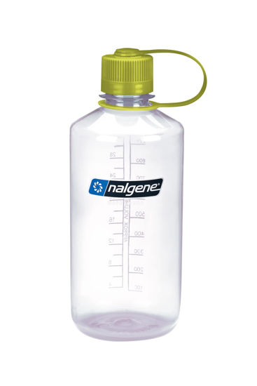 Picture of Nalgene Sustain Tritan BPA-Free Water Bottle Made with Material Derived from 50% Plastic Waste, 32 OZ, Narrow Mouth, Clear