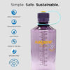 Picture of Nalgene Sustain Tritan BPA-Free Water Bottle Made with Material Derived from 50% Plastic Waste, 32 OZ, Narrow Mouth, Clear