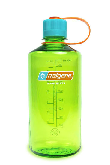 Picture of Nalgene Sustain Tritan BPA-Free Water Bottle Made with Material Derived from 50% Plastic Waste, 32 OZ, Narrow Mouth, Pear