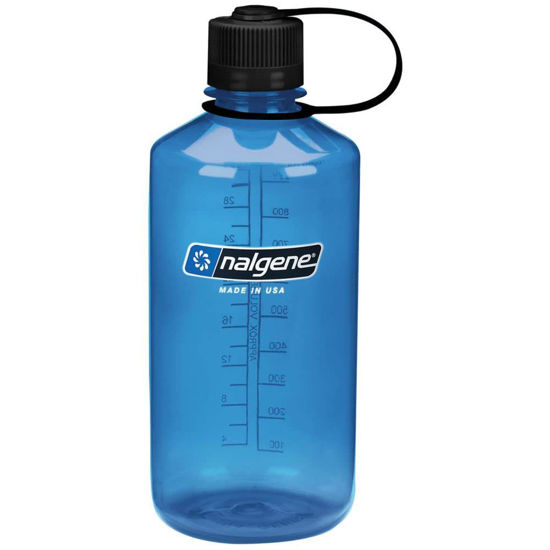 Picture of Nalgene Sustain Tritan BPA-Free Water Bottle Made with Material Derived from 50% Plastic Waste, 32 OZ, Narrow Mouth, Slate Blue