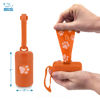 Picture of Best Pet Supplies Dog Poop Bag Holder Leash Attachment with 30 Bags, Reusable Dispenser for Travel, Walking, Park, and Outdoor Use, Durable with Clip-On - Orange, Pack of 2