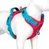 Picture of PHOEPET No Pull Dog Harness, Unique Colors Reflective Adjustable Dog Vest, with Soft Training Handle Metal Clips for Small Medium Large Dogs (Red Base & Teal Straps,XS)