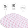 Picture of Bassinet Sheets Compatible with Dream On Me Karley (Plus Portable), Chicco LullaGo Portable and ANGELBLISS 3 in 1 Rocking Bassinet, 2 Pack, 100% Jersey Knit Cotton Fitted Sheets, Pink Print