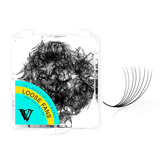 Picture of VAVALASH 500 Fans Premade Fans Eyelash Extensions 9-16mm Length Premade lash Fans 5D 6D 7D 8D 10D 12D 14D Handmade Promade Loose Fans Thin Base Premade Volume Lash Extension(8D-0.07-D-15mm)