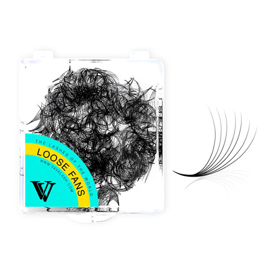 Picture of VAVALASH 500 Fans Premade Fans Eyelash Extensions 9-16mm Length Premade lash Fans 5D 6D 7D 8D 10D 12D 14D Handmade Promade Loose Fans Thin Base Premade Volume Lash Extension(7D-0.07-C-14mm)