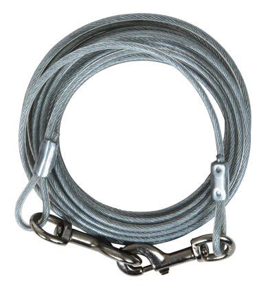 Picture of Petmate Cider Mills Dog Tie Out Cable - 1700 lbs Break Strength - 10ft Cable,silver