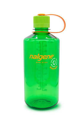 Picture of Nalgene Sustain Tritan BPA-Free Water Bottle Made with Material Derived from 50% Plastic Waste, 32 OZ, Narrow Mouth, green