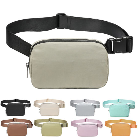 Picture of Fanny Belt Bag Waist Pack Crossbody Bags Bum Bag for Running Hiking Travel Workout Adjustable Strap for Women-Khaki