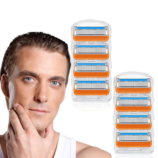 Picture of 8 PCS Razor Blade Refills for Shaving Razors