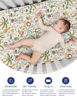 Picture of TotAha Premium Soft Graco Pack n Play Sheets Fitted, Super Stretchy Jersey Knit Mini Crib Sheets Fitted, Silky Comfort Pack and Play Mattress Sheets, 2 Pack (Happy Zoo & Jungle)