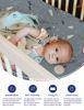 Picture of TotAha Space Mini Crib Sheets Fitted, Star & Moon Pack N Play Sheets, Super Stretchy Jersey Knit Playard Sheets, Compatible with Graco Pack N Play Playard Crib and Other Playpen Mattress