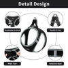 Picture of AMTOR Dog Harness with Leash Set,No Pull Adjustable Reflective Puppy Harness with Padded Vest for Extra-Small/Small Medium Large Dogs and Cats(Black/Grey)