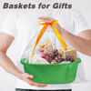 Picture of Pro Goleem Small Woven Basket with Gift Bags and Ribbons Durable Baskets for Gifts Empty Small Rope Basket for Storage 12"X 8" X 5" Baby Toy Basket with Handles, Grass Green