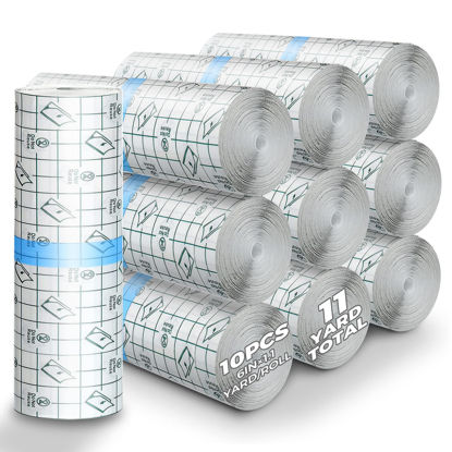 Picture of BFONS 10 Roll Tattoo Aftercare Waterproof Bandages (6" x 1.1 Yard) Tattoo Cover Up Tape, Tattoo Supplies and Equipment Second Skin Protective Clear Sterile and Safe Bandages Roll