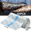 Picture of BFONS 6" x 11 Yard Tattoo Aftercare Waterproof Bandages Tattoo Cover Up Tape, Tattoo Supplies Care and Equipment Second Skin Protective Clear Sterile Safe Bandages 10 Rolls (Each Roll 6" x 1.1 Yard)