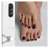 Picture of btartboxnails YCOATTIPS Toe Nail Tips - Black Short Press On Toenails for Women, 160 Pcs 16 Sizes Soft Gel Toe Nail Press Ons, Soak Off Acrylic Fake Toe Nail Extensions (Included Toenail Tips ONLY)