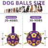 Picture of QDAN Dog Ropes Toys Soccer Ball with Straps, Interactive Dog Toys for Tug of War, Puppy Birthday Gifts, Dog Tug Toy, Dog Water Toy, Durable Dog Balls for Small & Medium Dogs-Purple&Gold（6 Inch）