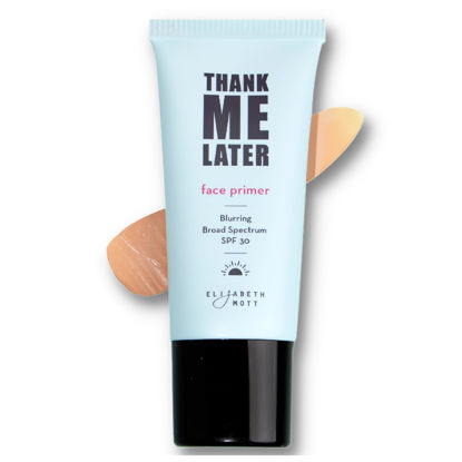 Picture of Elizabeth Mott Thank Me Later Blurring Face Primer SPF30 - Liquid Base Primer for Perfect Skin Makeup Application and All-Day Wear - Cruelty-Free Long Lasting Hydrating Power Grip Formula, 30 g