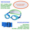 Picture of RUIGAO 2PK Toddler Goggles 2/3/4/5/6 Yr old, Toddler Goggles No Hair Pull, Unicorn Rainbow Swimming Goggles Girl