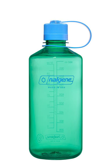 Picture of Nalgene Water Bottle - Lightweight Sustain Tritan BPA-Free Shatterproof Bottle for Backpacking, Hiking, Gym, 32 OZ, Narrow Mouth, Pastel Green