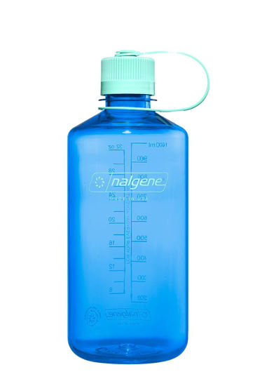 Picture of Nalgene Water Bottle - Lightweight Sustain Tritan BPA-Free Shatterproof Bottle for Backpacking, Hiking, Gym, 32 OZ, Narrow Mouth, Cornflower Blue