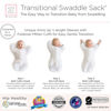 Picture of SwaddleDesigns Transitional Swaddle Sack with Arms Up Half-Length Sleeves and Mitten Cuffs, Tiny Triangles, Pink, Medium, 3-6mo, 14-21 lbs (Better Sleep for Baby Girls, Easy Swaddle Transition)