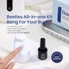 Picture of Beetles Gel Nail Kit Easy Nail Extension Set with 500Pcs Soft False Nail Tips Short Stiletto Shape 5 In 1 Nail Glue Base Gel and Innovative Uv Led Lamp Easy Diy Nails Art Home Acrylic Nail Tips