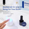 Picture of Beetles Gel Nail Tips Kit Square 500Pcs Pre-shaped Extra Short Square Nail Tips with 5 in 1 Mutipurpose Glue Gel Base Uv Led Nail Lamp Clear Full Cover Gell Tips DIY Manicure Art